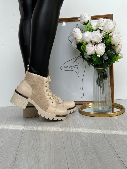Botines Paula Beige